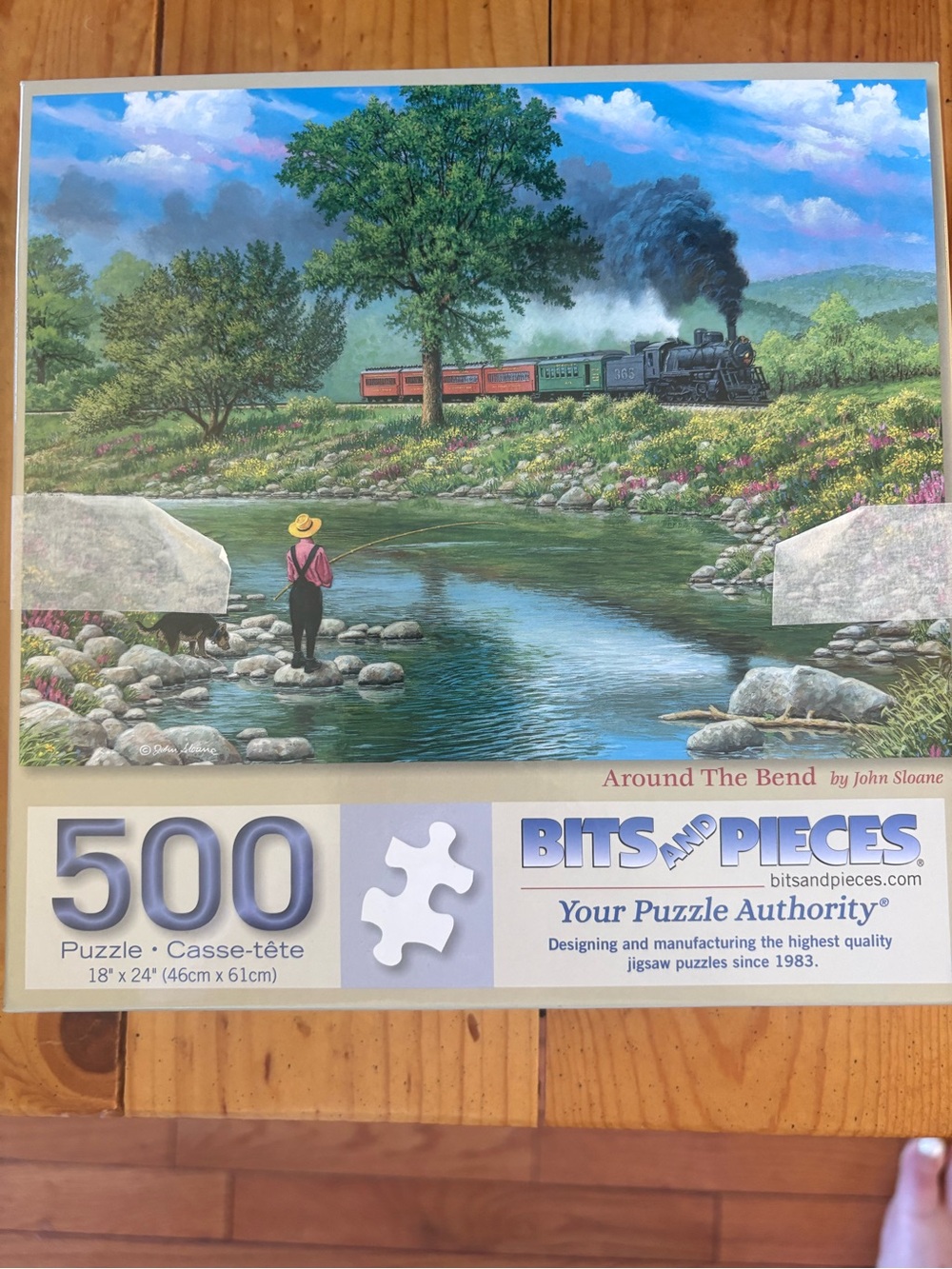 Bits and Pieces 500-Piece 'Around The Bend' Jigsaw Puzzle - Green, Blue